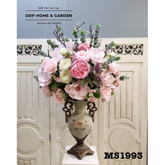 Bình hoa lụa cổ điển 1993 (hoa lụa nhập khẩu)
