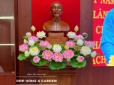 SỬ DỤNG HOA LỤA TRANG TRÍ HỘI TRƯỜNG, CƠ QUAN