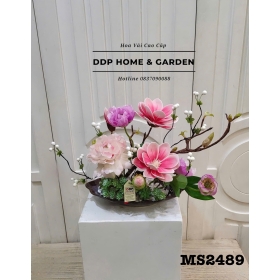Hoa lụa cao cấp (dĩa mộc lan 2489)