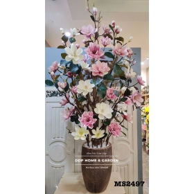 Hoa lụa cao cấp (chậu cây hoa mộc lan 2497)