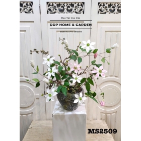 Hoa lụa cao cấp (chậu hoa lạc tiên 2509)
