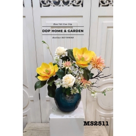 Hoa lụa cao cấp (bình mộc lan 2511)