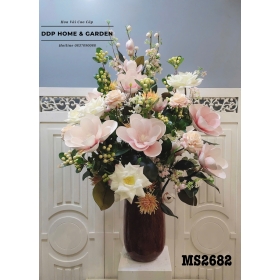 Chậu hoa mộc lan mix hoa hồng (2682)