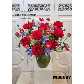 Chậu hoa mẫu đơn đỏ (2697)