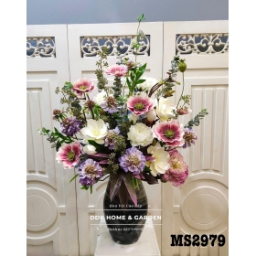 Chậu hoa lụa bách hợp (2979)