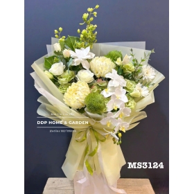 Bó hoa cúc mẫu đơn lụa (3124)