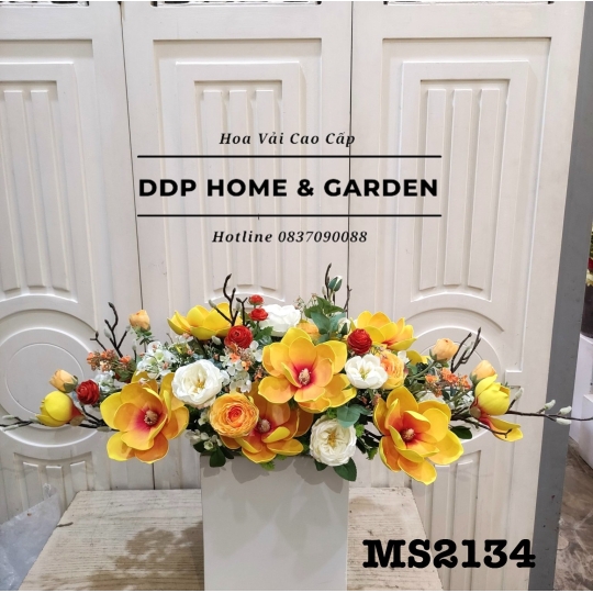 Dĩa hoa lụa để bàn họp (2134)