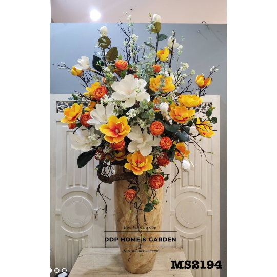 Chậu hoa mộc lan trắng cam (2194)