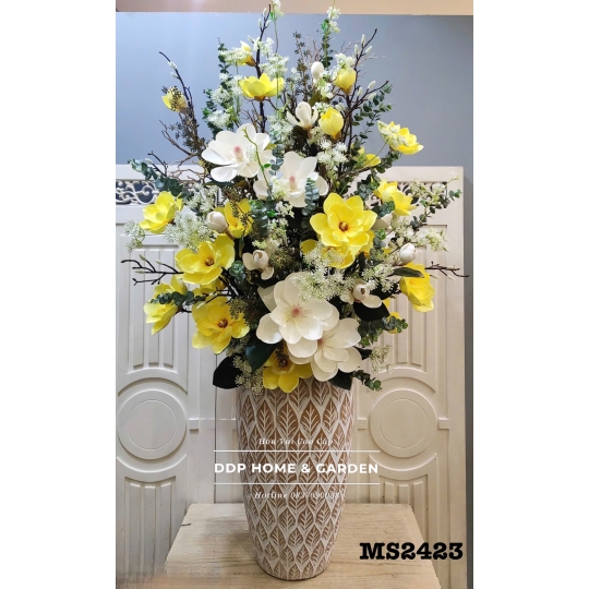 Chậu hoa mộc lan trắng mix vàng (2423)