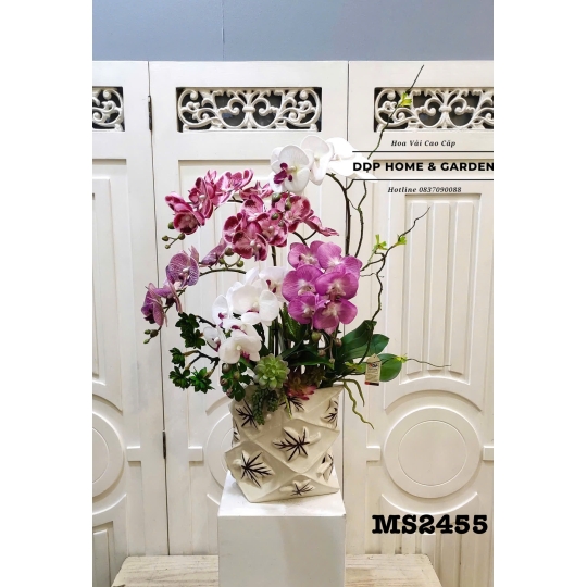 Bình hoa lan giả đẹp (2455)
