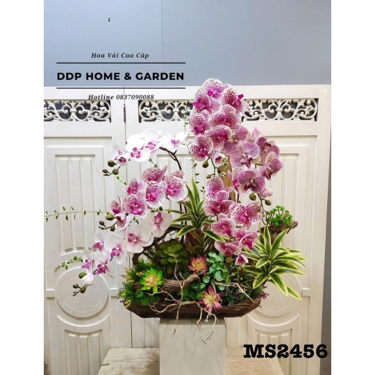 Chậu lan hồ điệp giả cao cấp (2456)