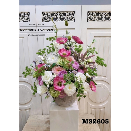 Chậu hoa mẫu đơn mix (2605)