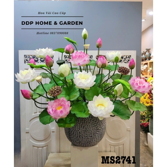 Chậu sen hồng nghệ nhân (2741)