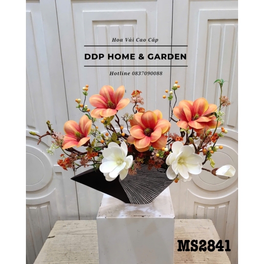 Chậu hoa mộc lan cam cánh tròn (2841)