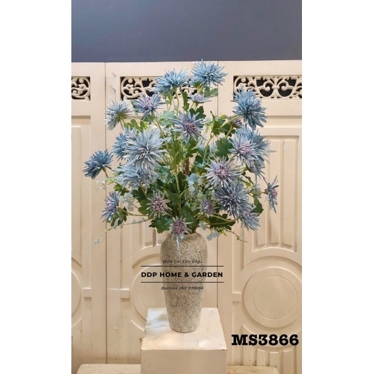 Chậu hoa cúc lụa xanh (3866)
