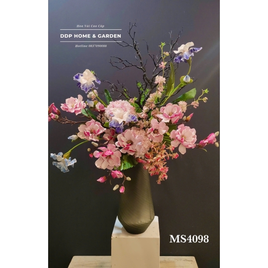Chậu hoa lụa cao cấp (4098)