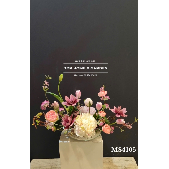 Chậu hoa lụa để bàn (4105)