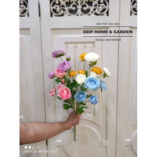 Khóm hoa mao lương lụa (hoa lụa cao cấp)